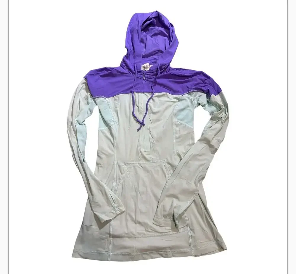 Lululemon Women's Half-Zip Athletic Pullover Hoodie in Purple and Blue